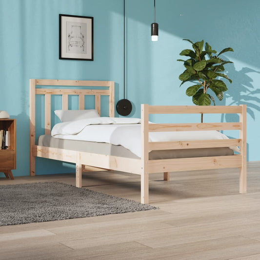 Berkfield Bed Frame Solid Wood 90x200 cm
