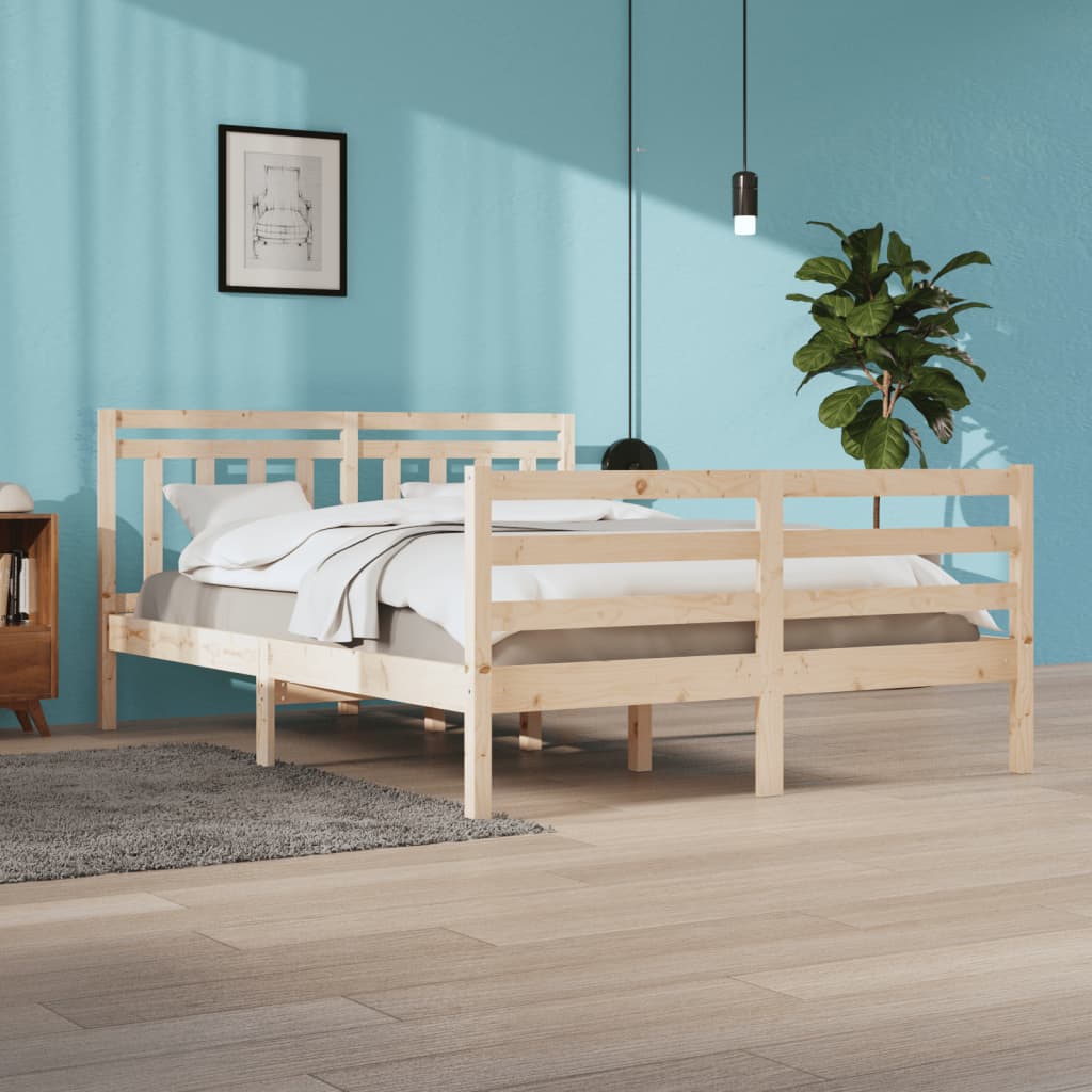 Berkfield Bed Frame Solid Wood 160x200 cm