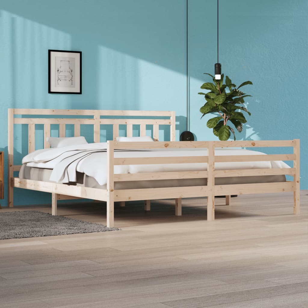 Berkfield Bed Frame Solid Wood 200x200 cm