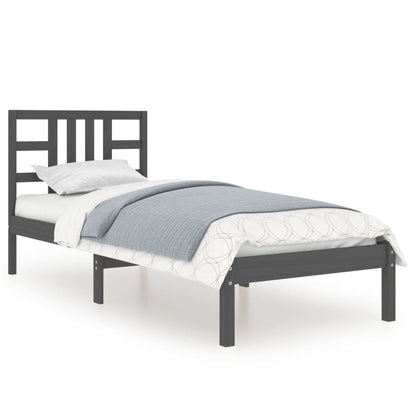 Berkfield Bed Frame Black Solid Wood 90x190 cm Single