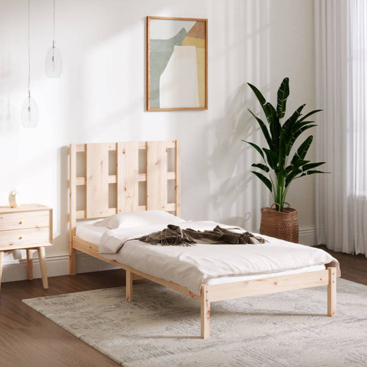 Berkfield Bed Frame Solid Wood 75x190 cm Small Single