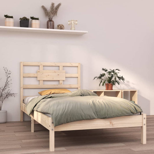 Berkfield Bed Frame Solid Wood 90X190 cm Single