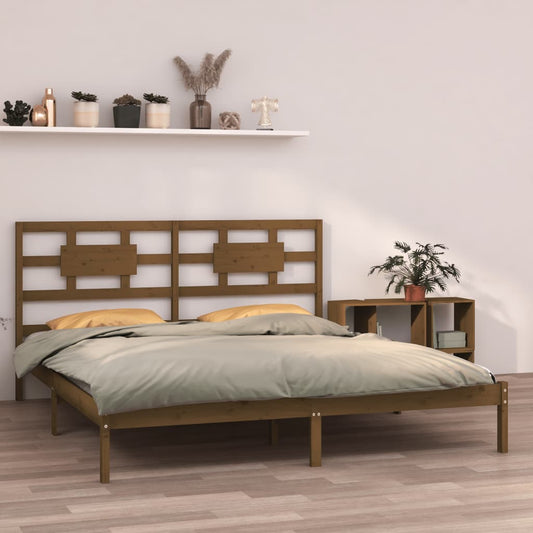 Berkfield Bed Frame Honey Brown Solid Wood 180x200 cm Super King Size