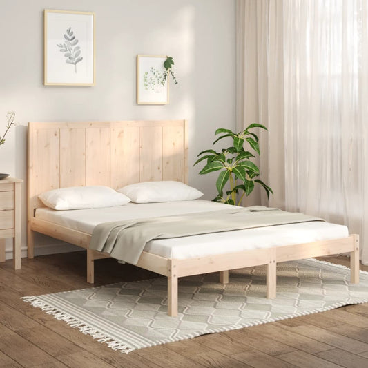 Berkfield Bed Frame Solid Wood Pine 120x190 cm Small Double