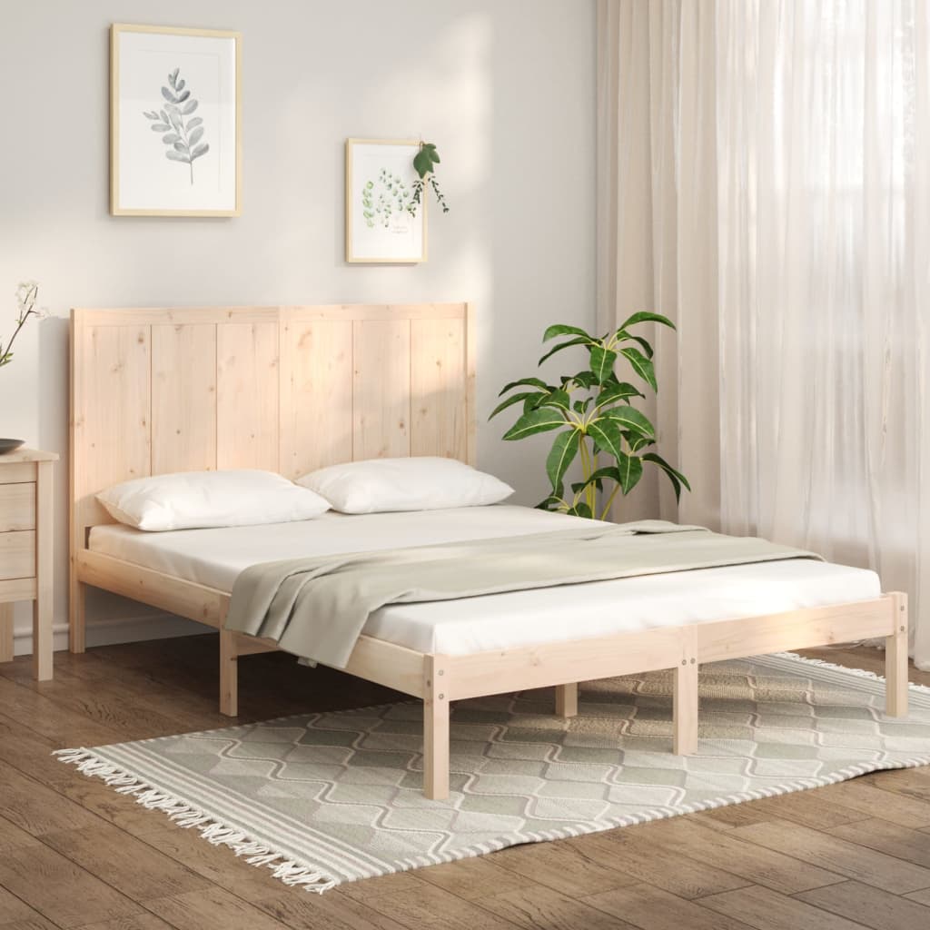 Berkfield Bed Frame Solid Wood Pine 150x200 cm King Size