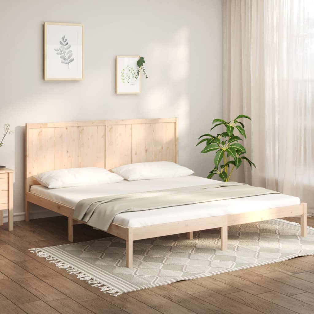 Berkfield Bed Frame Solid Wood Pine 200x200 cm