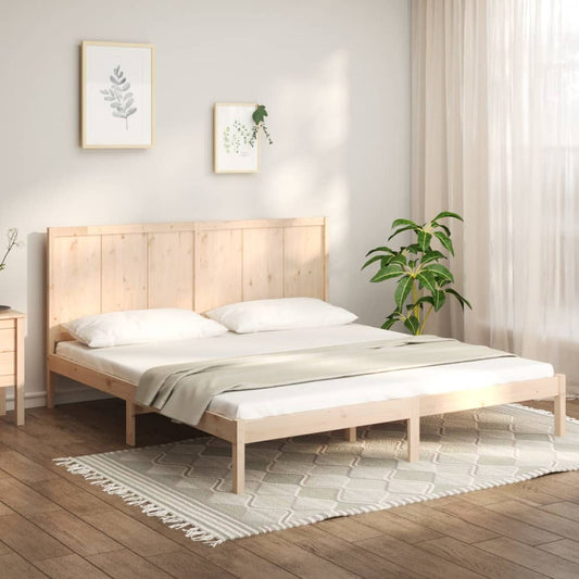 Berkfield Bed Frame Solid Wood Pine 200x200 cm