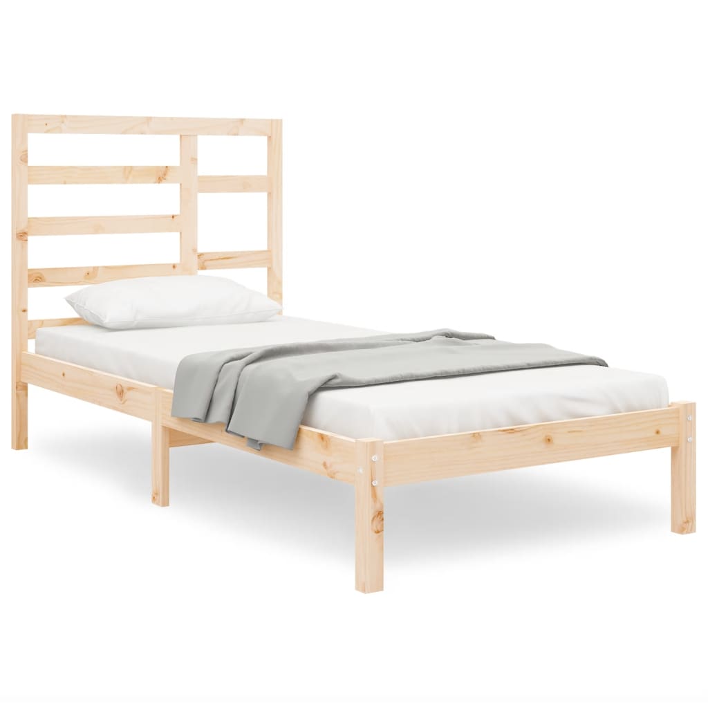 Berkfield Bed Frame Solid Wood 75x190 cm Small Single