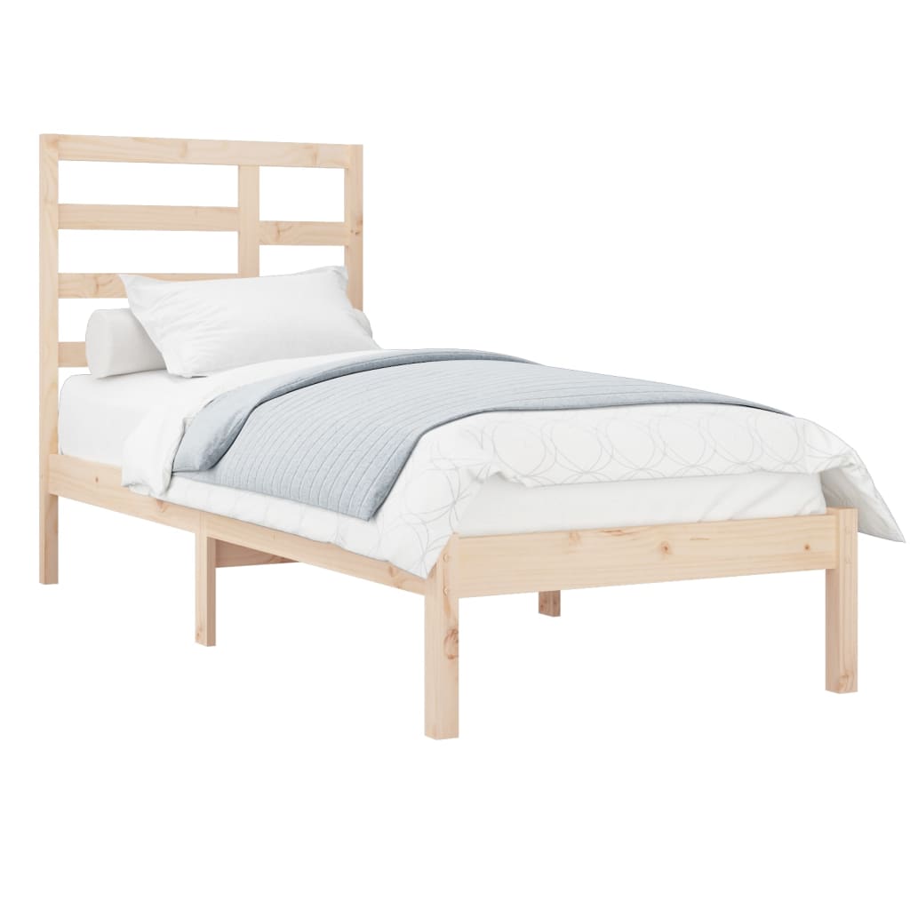Berkfield Bed Frame Solid Wood 90X190 cm Single