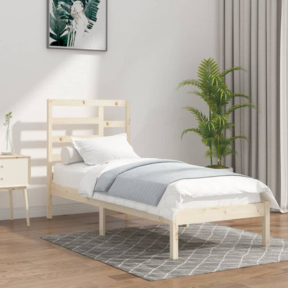 Berkfield Bed Frame Solid Wood 90X190 cm Single