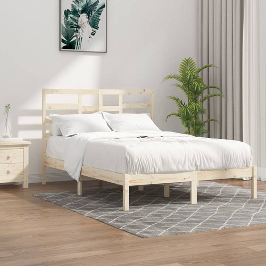 Berkfield Bed Frame Solid Wood 120x190 cm Small Double