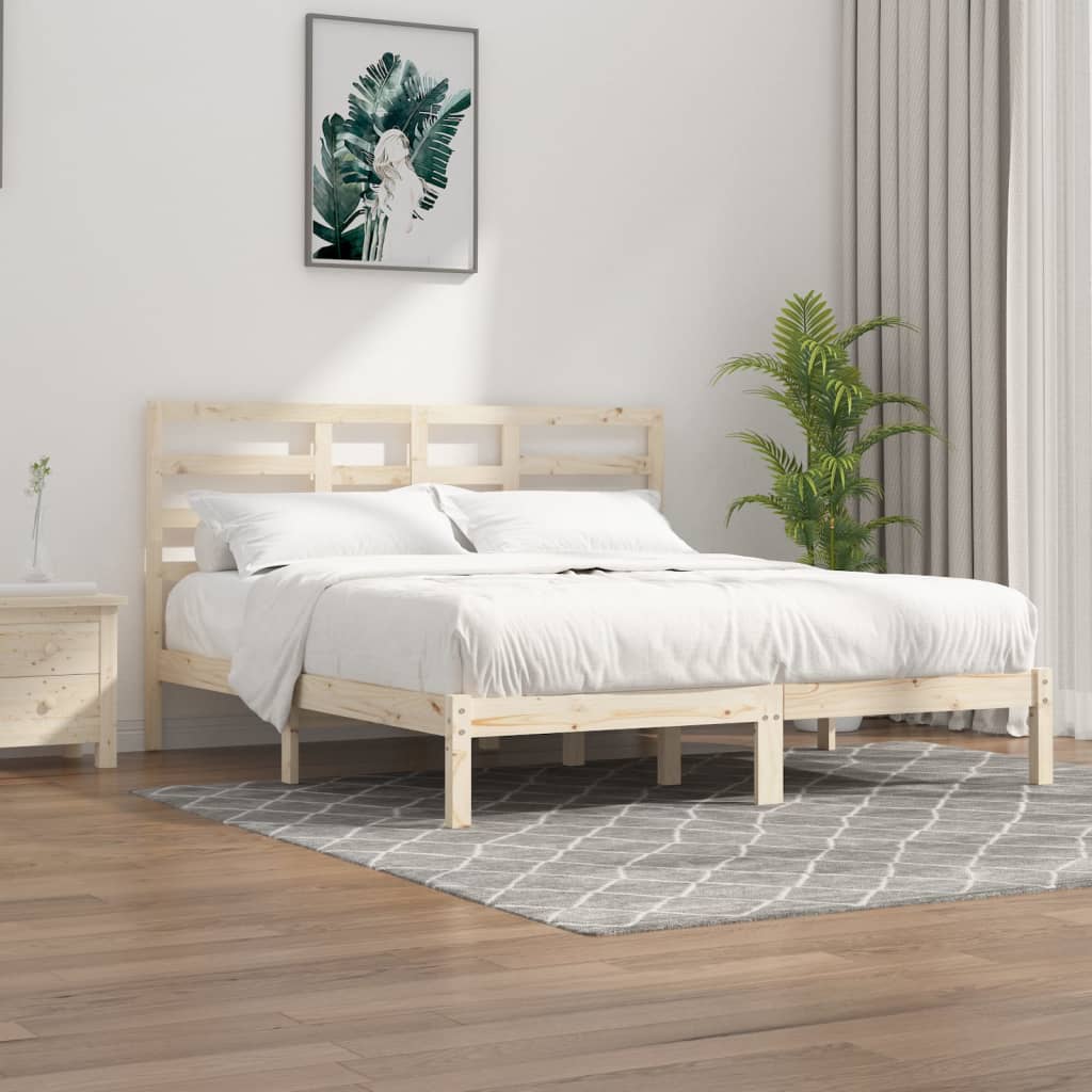 Berkfield Bed Frame Solid Wood 180x200 cm Super King Size