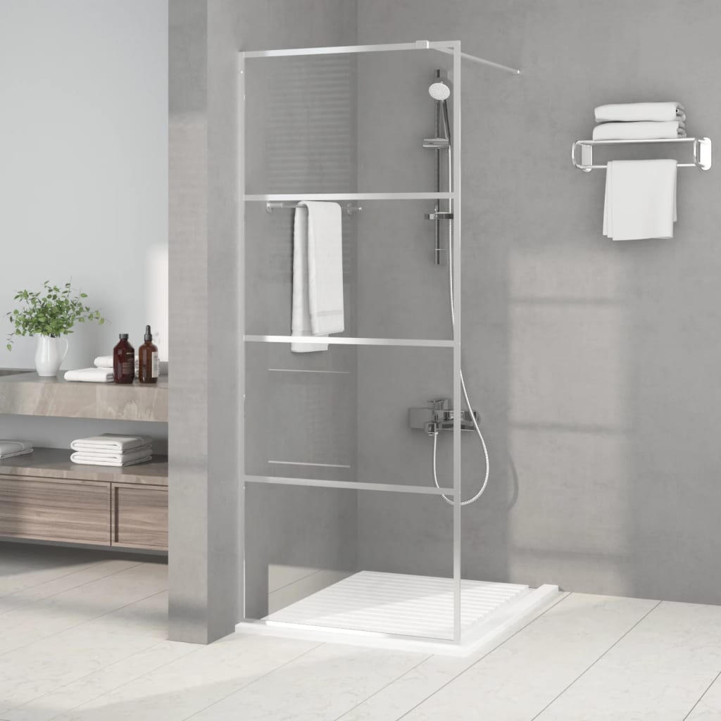 Berkfield Walk-in Shower Wall Silver 80x195 cm Clear ESG Glass