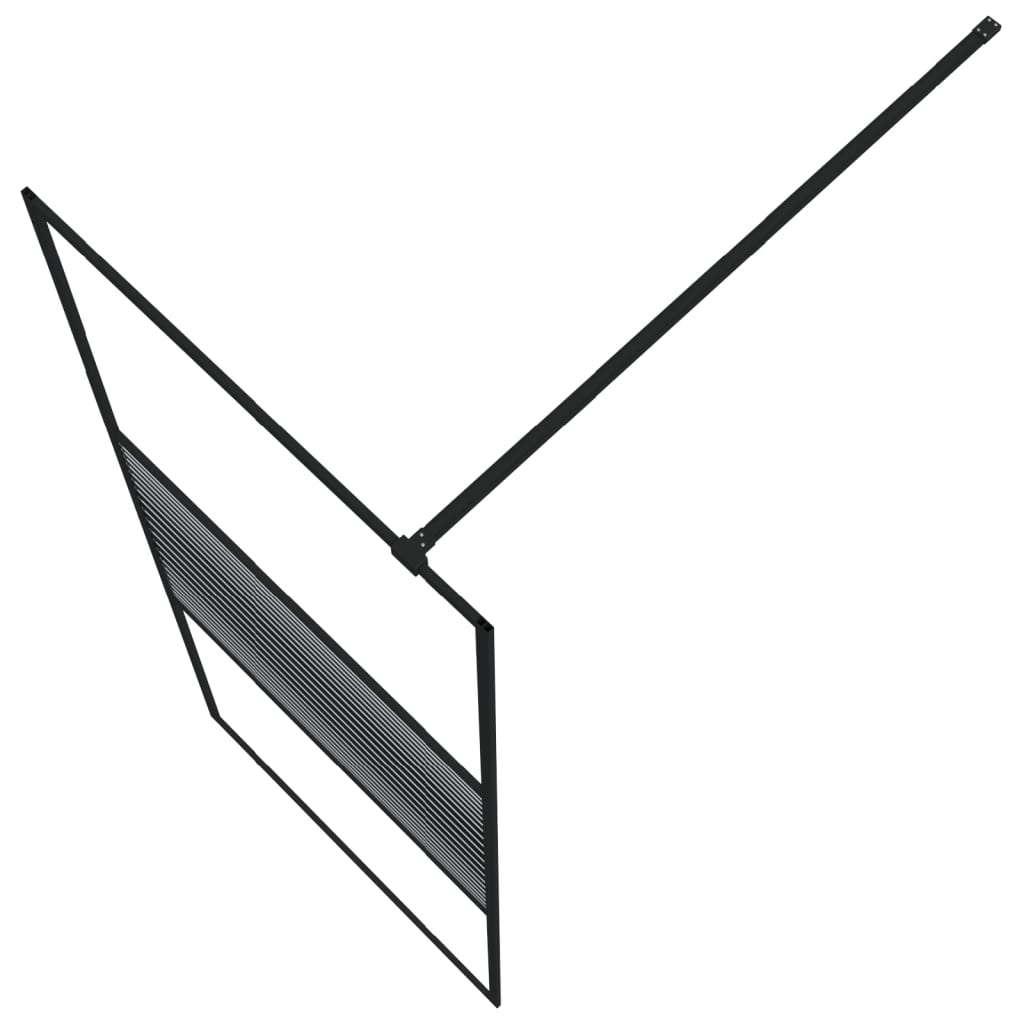 Berkfield Walk-in Shower Wall Black 80x195 cm Clear ESG Glass