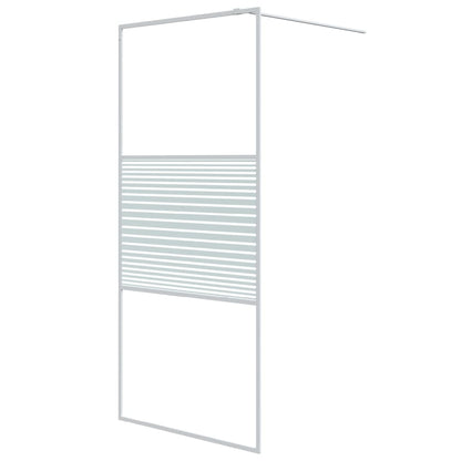 Berkfield Walk-in Shower Wall White 90x195 cm Clear ESG Glass