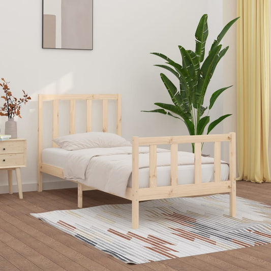 Berkfield Bed Frame Solid Wood 90x200 cm