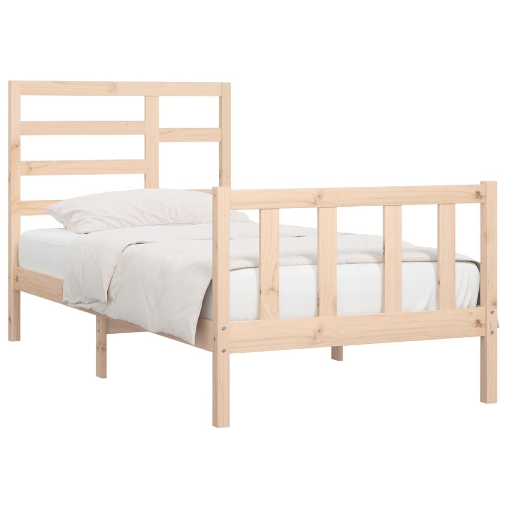 Berkfield Bed Frame Solid Wood Pine 100x200 cm
