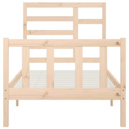 Berkfield Bed Frame Solid Wood Pine 100x200 cm
