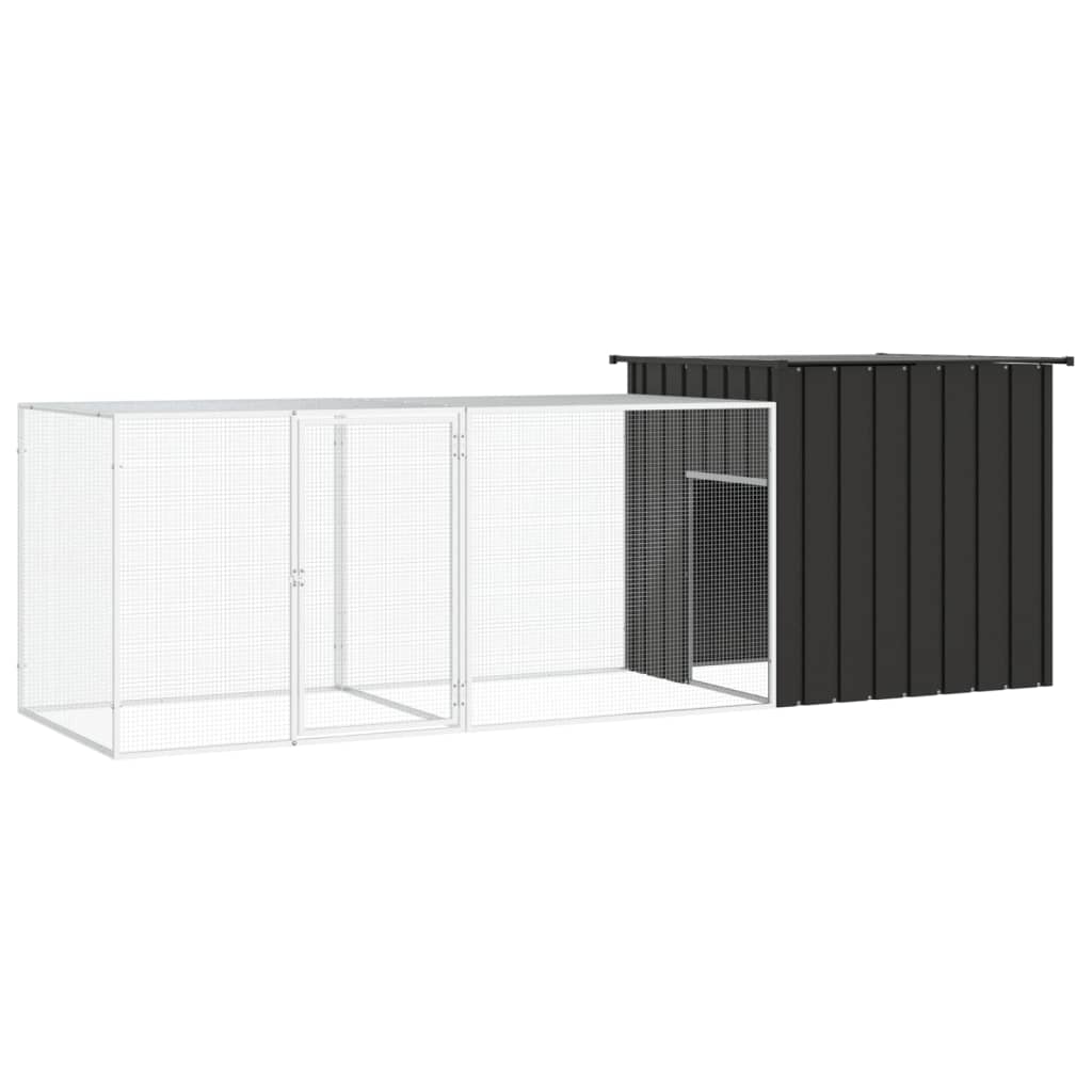 Berkfield Chicken Cage Anthracite 300x91x100 cm Galvanised Steel