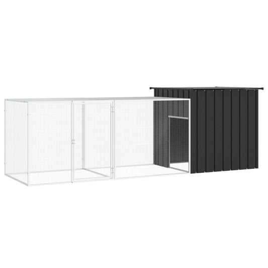 Berkfield Chicken Cage Anthracite 300x91x100 cm Galvanised Steel