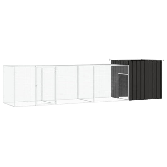 Berkfield Chicken Cage Anthracite 400x91x100 cm Galvanised Steel