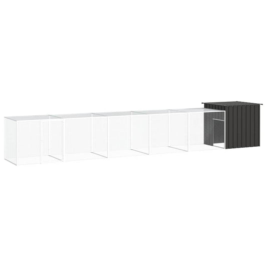 Berkfield Chicken Cage Anthracite 600x91x100 cm Galvanised Steel