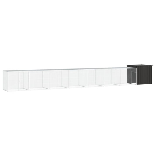 Berkfield Chicken Cage Anthracite 800x91x100 cm Galvanised Steel