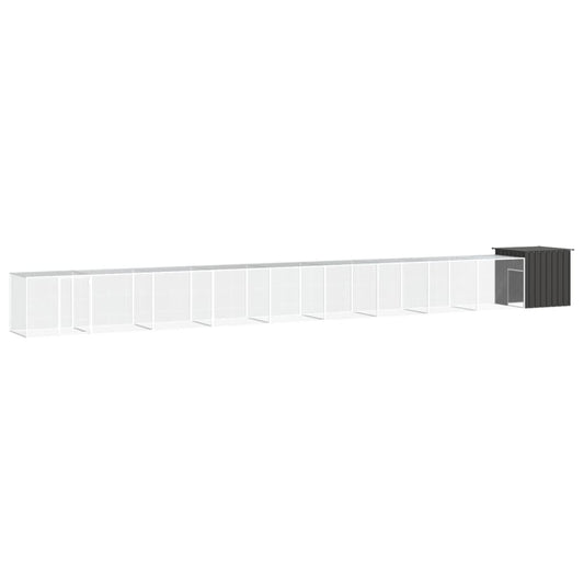 Berkfield Chicken Cage Anthracite 1000x91x100 cm Galvanised Steel