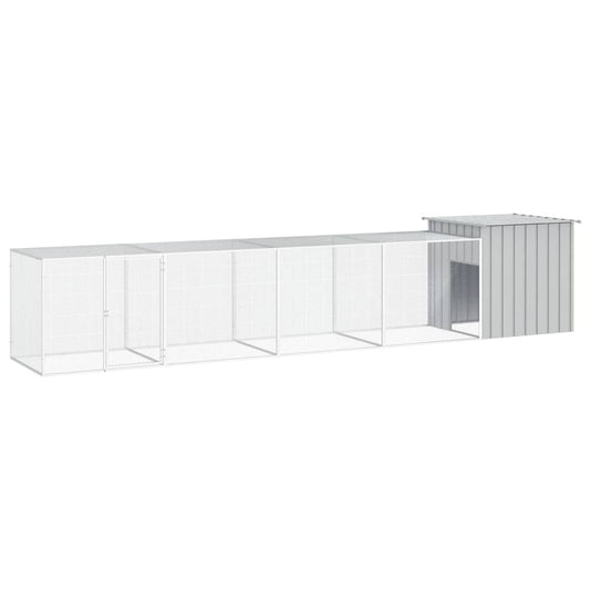 Berkfield Chicken Cage Grey 500x91x100 cm Galvanised Steel