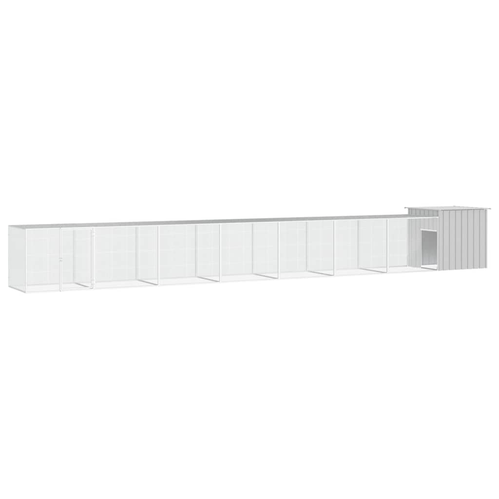 Berkfield Chicken Cage Grey 700x91x100 cm Galvanised Steel