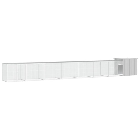 Berkfield Chicken Cage Grey 700x91x100 cm Galvanised Steel