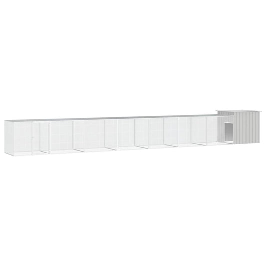 Berkfield Chicken Cage Grey 800x91x100 cm Galvanised Steel