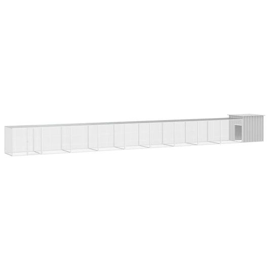 Berkfield Chicken Cage Grey 1000x91x100 cm Galvanised Steel