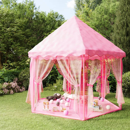 Berkfield Princess Play Tent with 250 Balls Pink 133x140 cm
