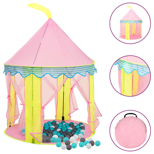 Berkfield Children Play Tent with 250 Balls Pink 100x100x127 cm