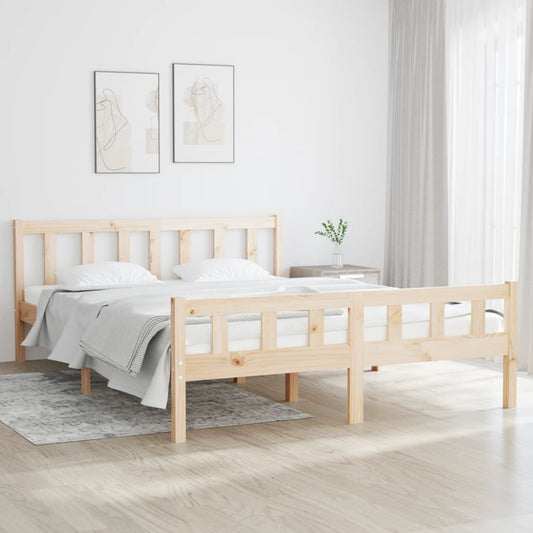 Berkfield Bed Frame Solid Wood 140x200 cm
