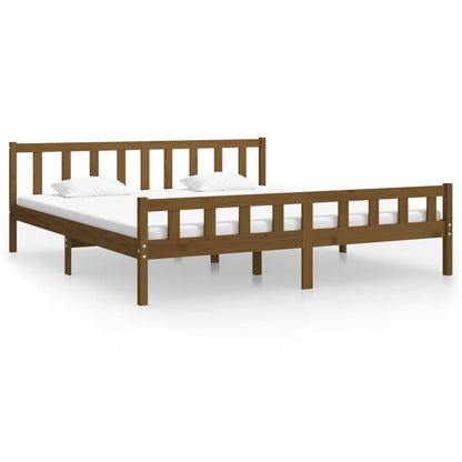 Berkfield Bed Frame Honey Brown Solid Wood 160x200 cm