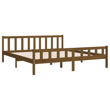 Berkfield Bed Frame Honey Brown Solid Wood 160x200 cm