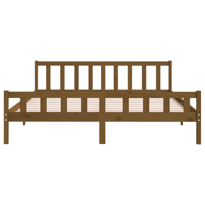 Berkfield Bed Frame Honey Brown Solid Wood 160x200 cm