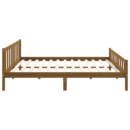 Berkfield Bed Frame Honey Brown Solid Wood 160x200 cm
