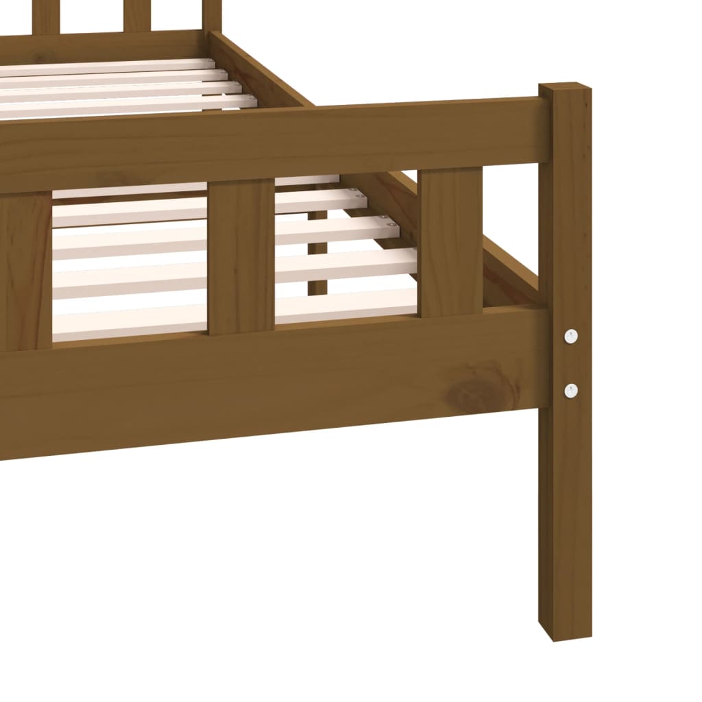 Berkfield Bed Frame Honey Brown Solid Wood 160x200 cm