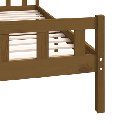Berkfield Bed Frame Honey Brown Solid Wood 160x200 cm