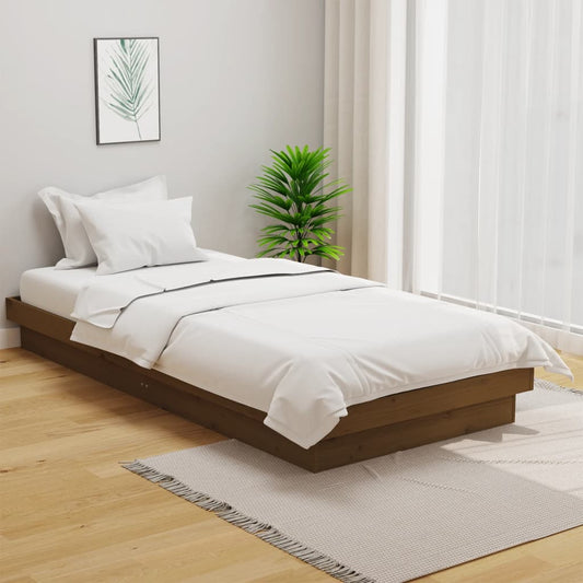 Berkfield Bed Frame Honey Brown Solid Wood Pine 90x200 cm