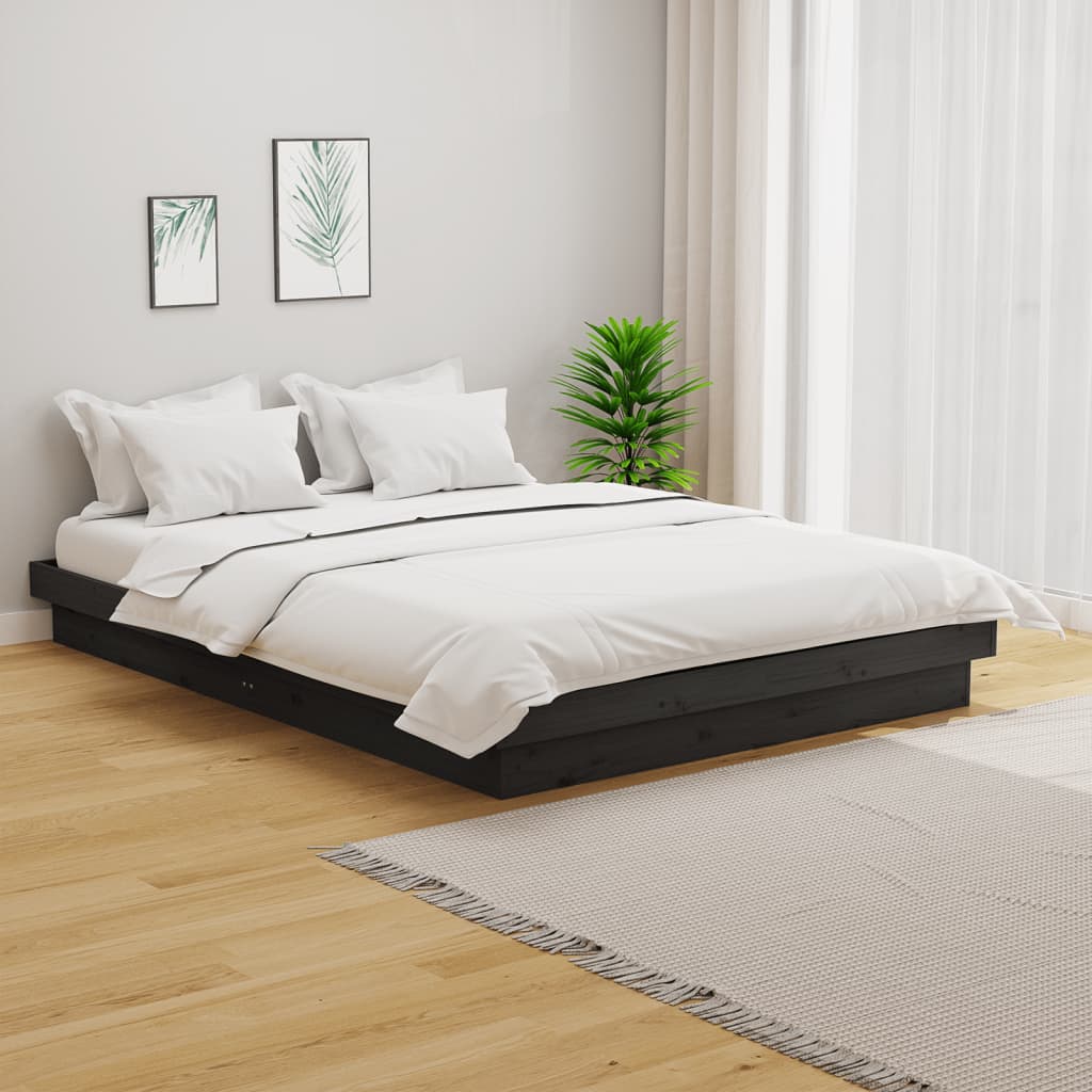 Berkfield Bed Frame Grey Solid Wood Pine 120x200 cm