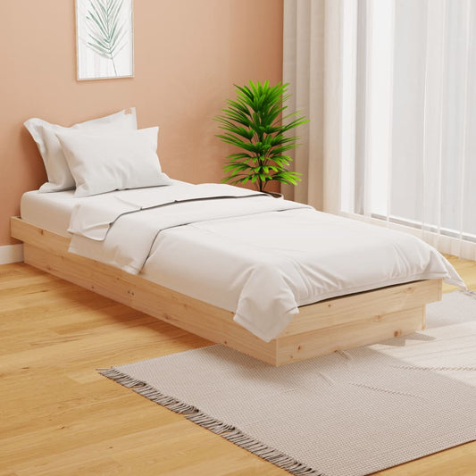 Berkfield Bed Frame Solid Wood 75x190 cm Small Single