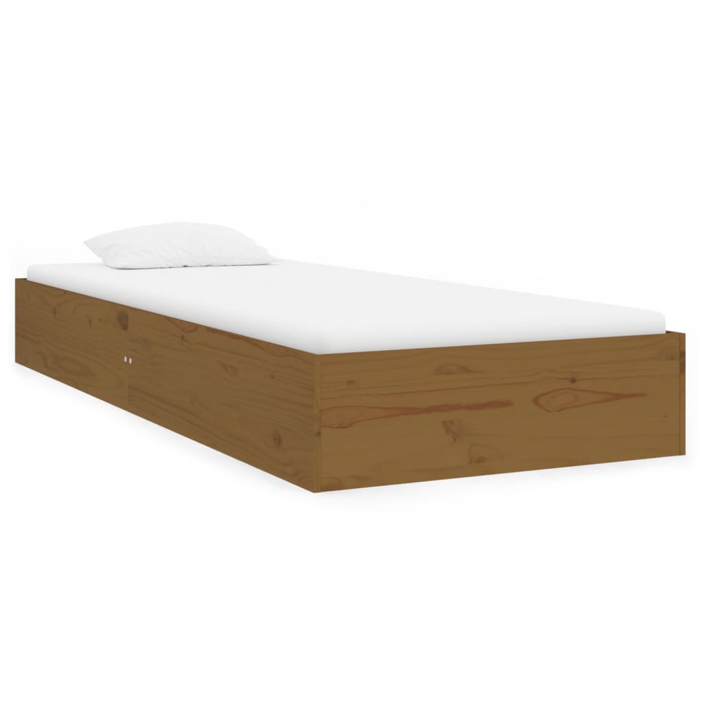 Berkfield Bed Frame Honey Brown Solid Wood 90x190 cm Single