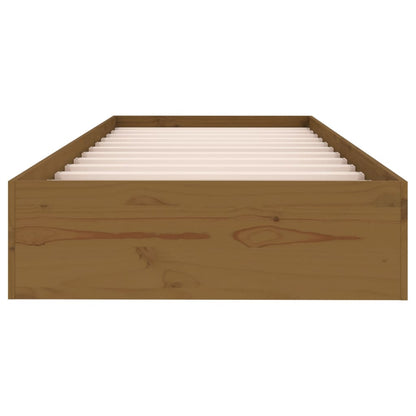 Berkfield Bed Frame Honey Brown Solid Wood 90x190 cm Single