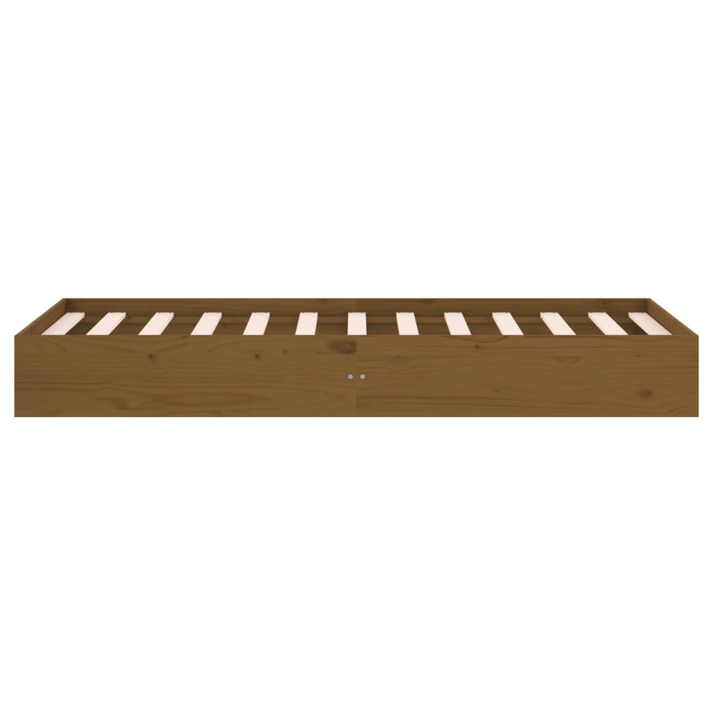 Berkfield Bed Frame Honey Brown Solid Wood 90x190 cm Single