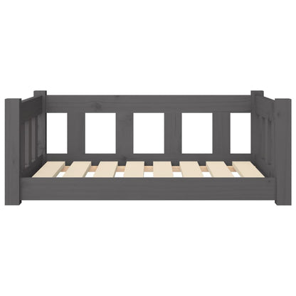 Berkfield Dog Bed Grey 75.5x55.5x28 cm Solid Wood Pine