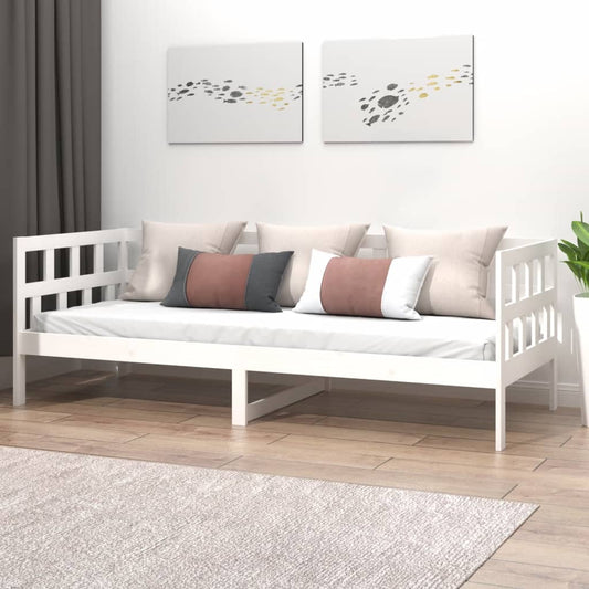 Berkfield Day Bed White Solid Wood Pine 80x200 cm